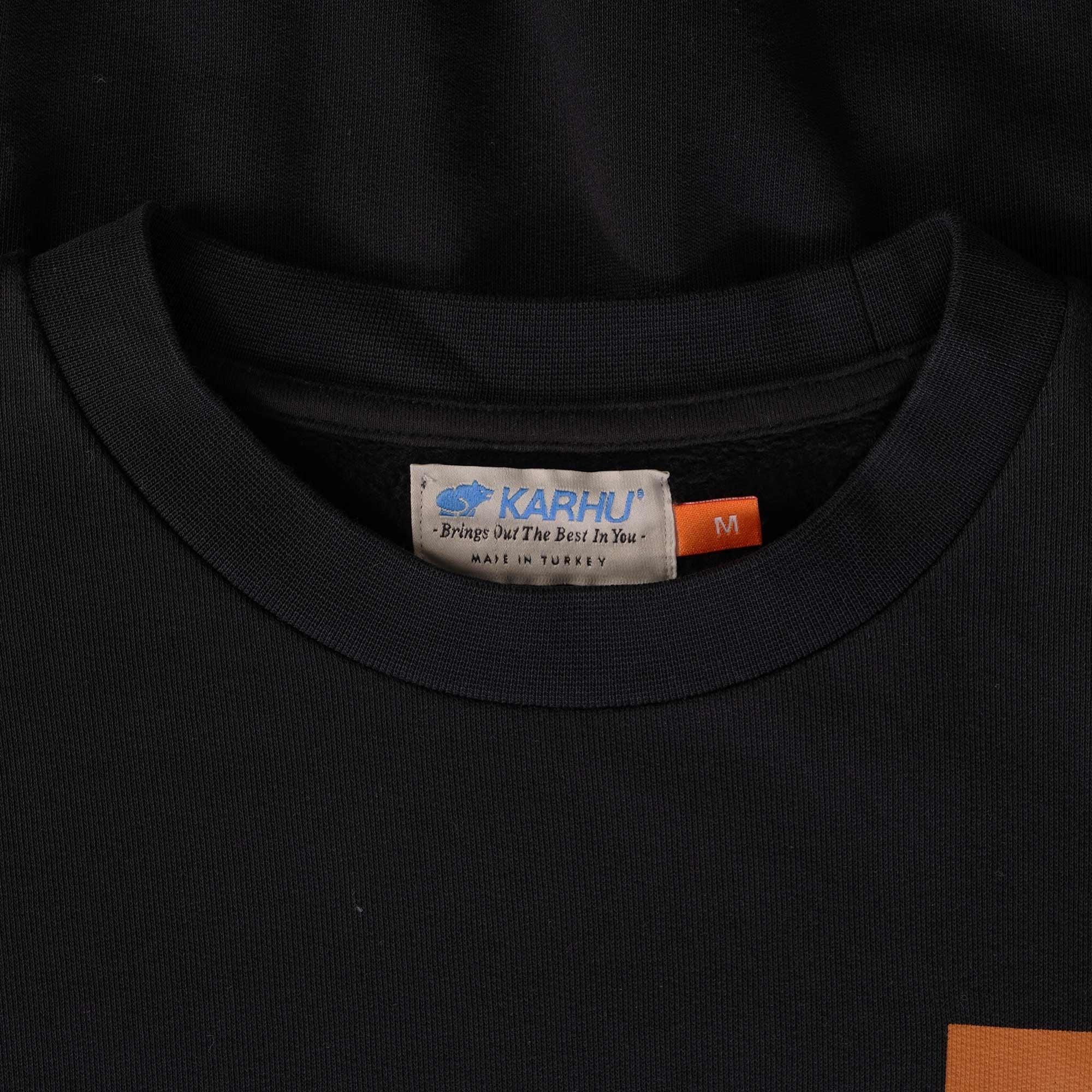 Karhu Sport Bear Logo Sweatshirt - Jet Black/Desert Sun
