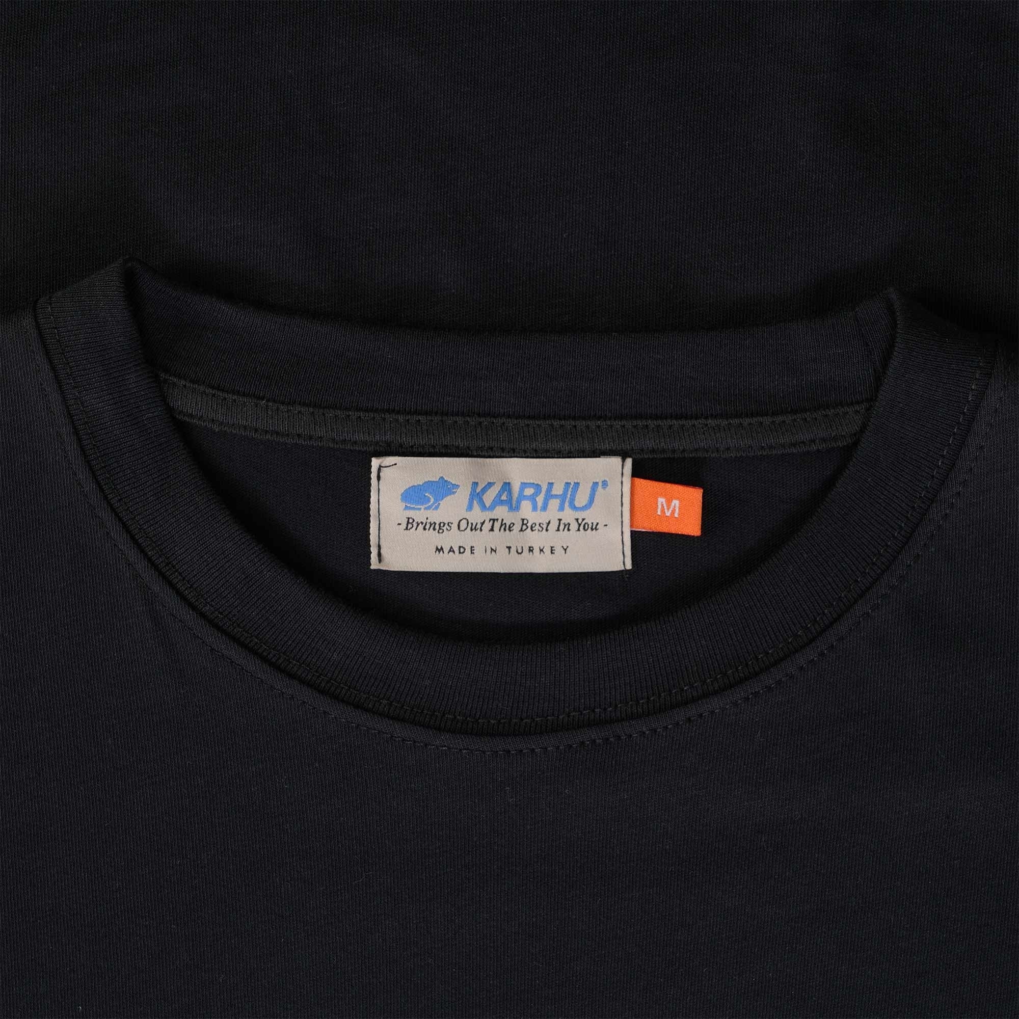 Karhu Basic Logo T-Shirt - Jet Black/Delphinium Blue