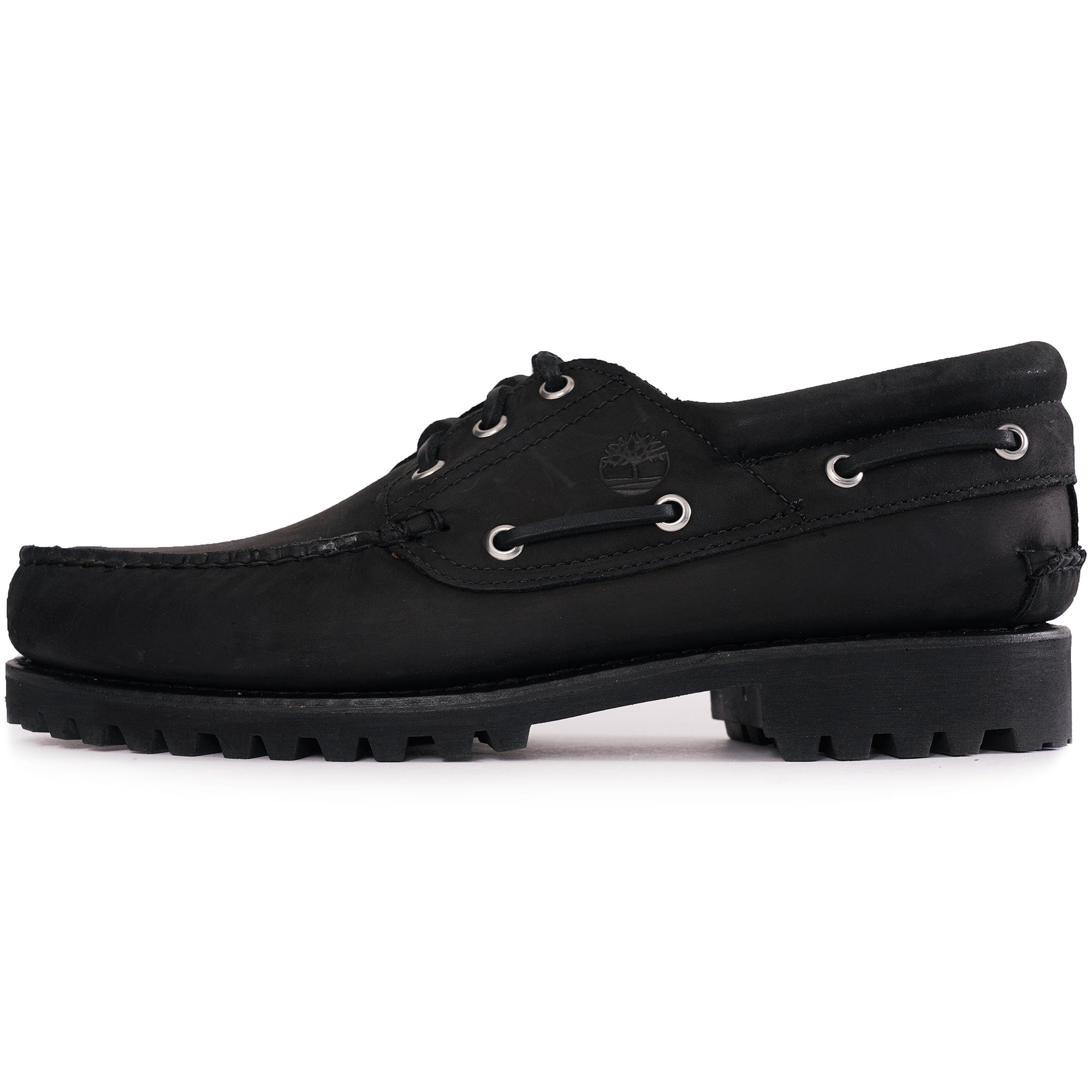 Timberland 3-Eye Lug Handsewn Boat Shoe - Black – Stuarts London