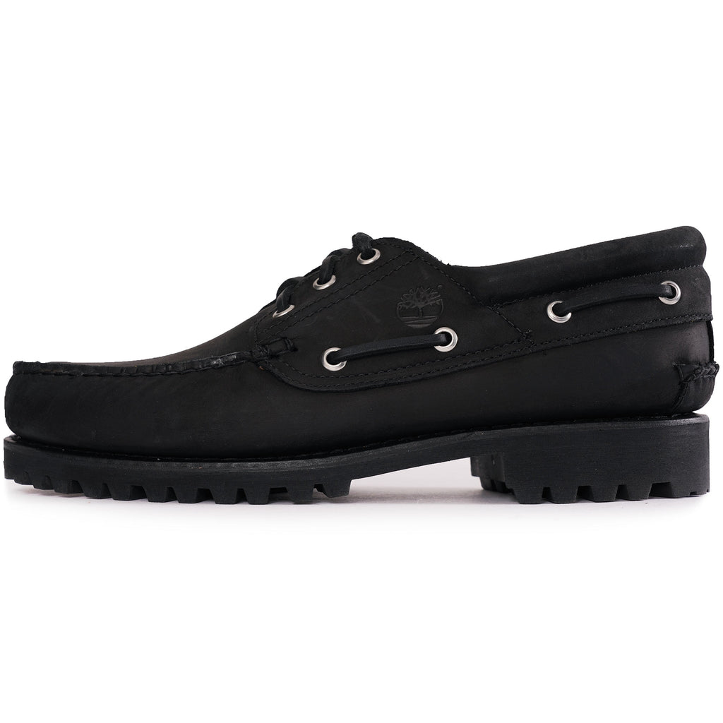 Timberland 3-Eye Lug Handsewn Boat Shoe - Black