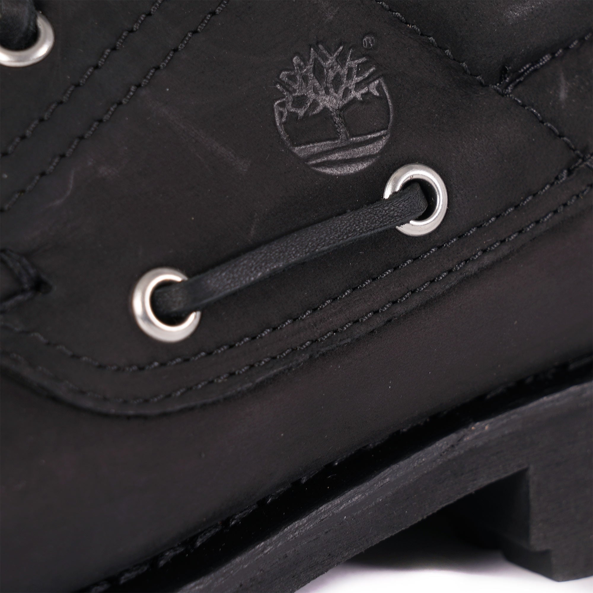 Timberland 3-Eye Lug Handsewn Boat Shoe - Black