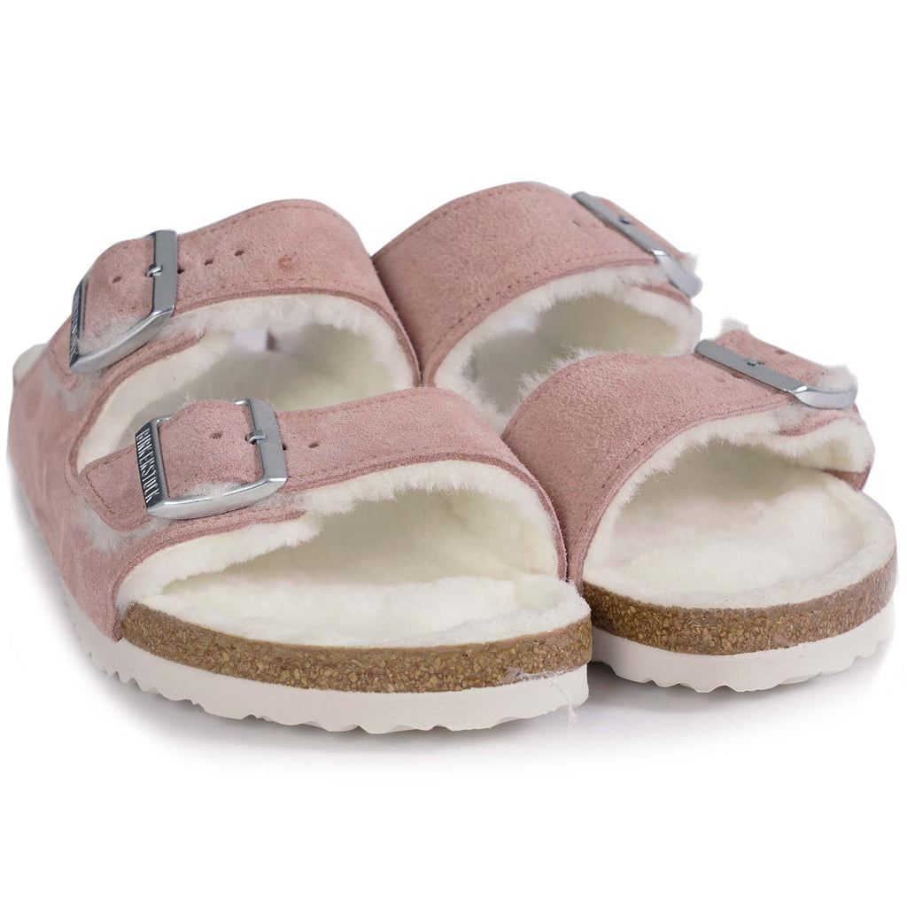 Birkenstock Womens Arizona Shearling - Pink Clay