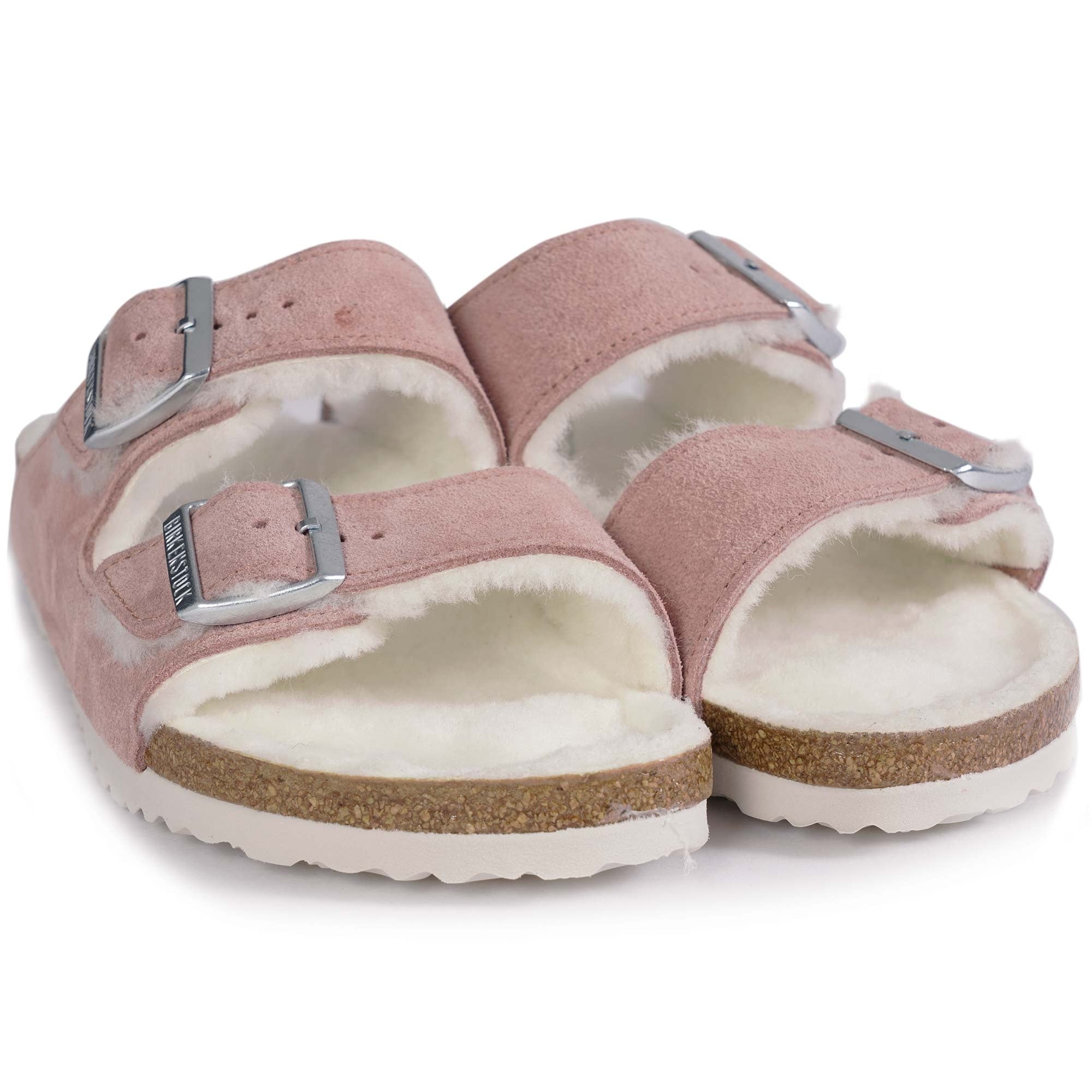 Birkenstock Womens Arizona Shearling - Pink Clay