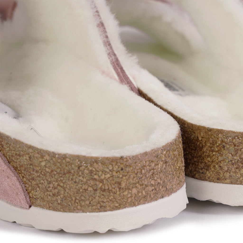 Birkenstock Womens Arizona Shearling - Pink Clay