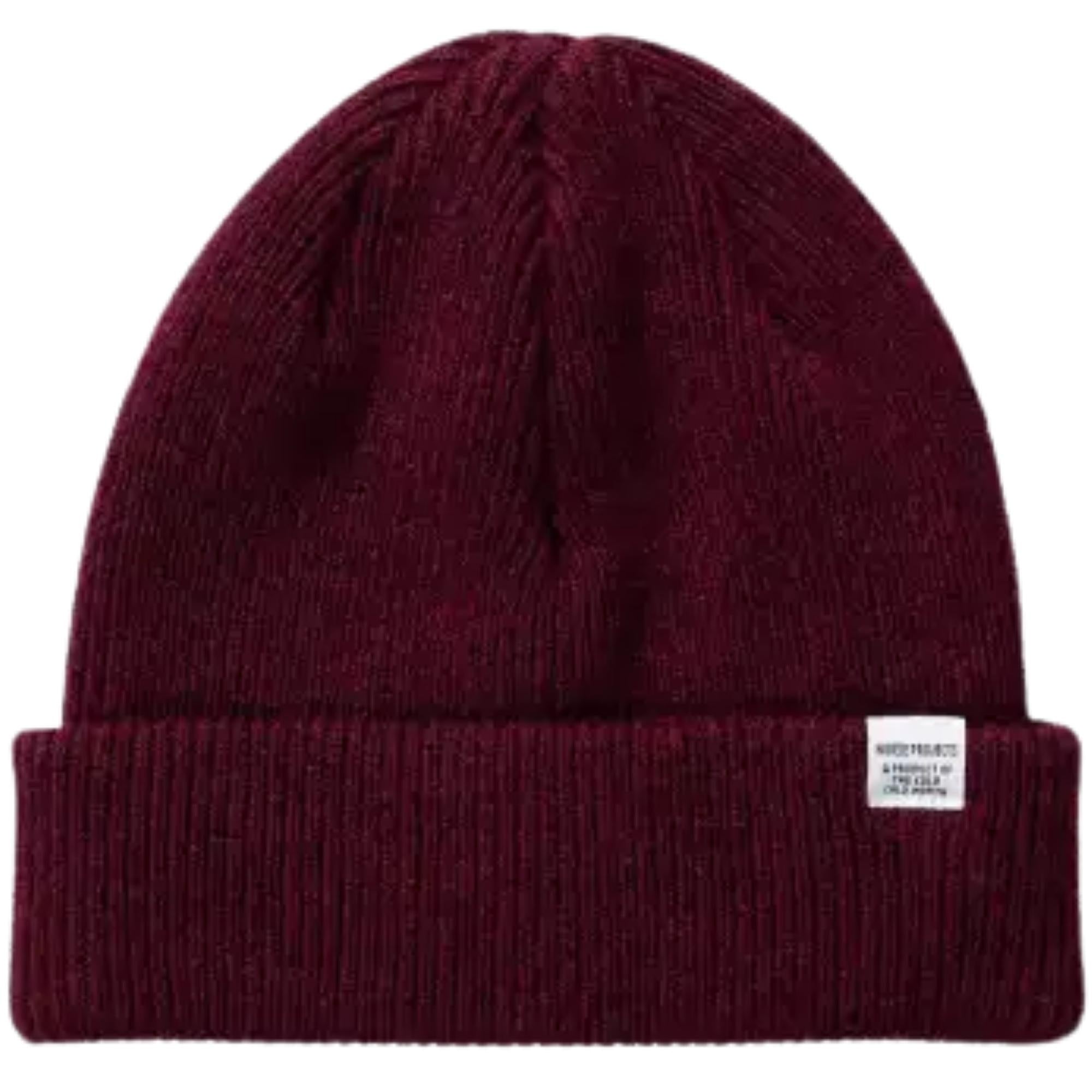 Norse Projects Beanie Hat - Burgundy