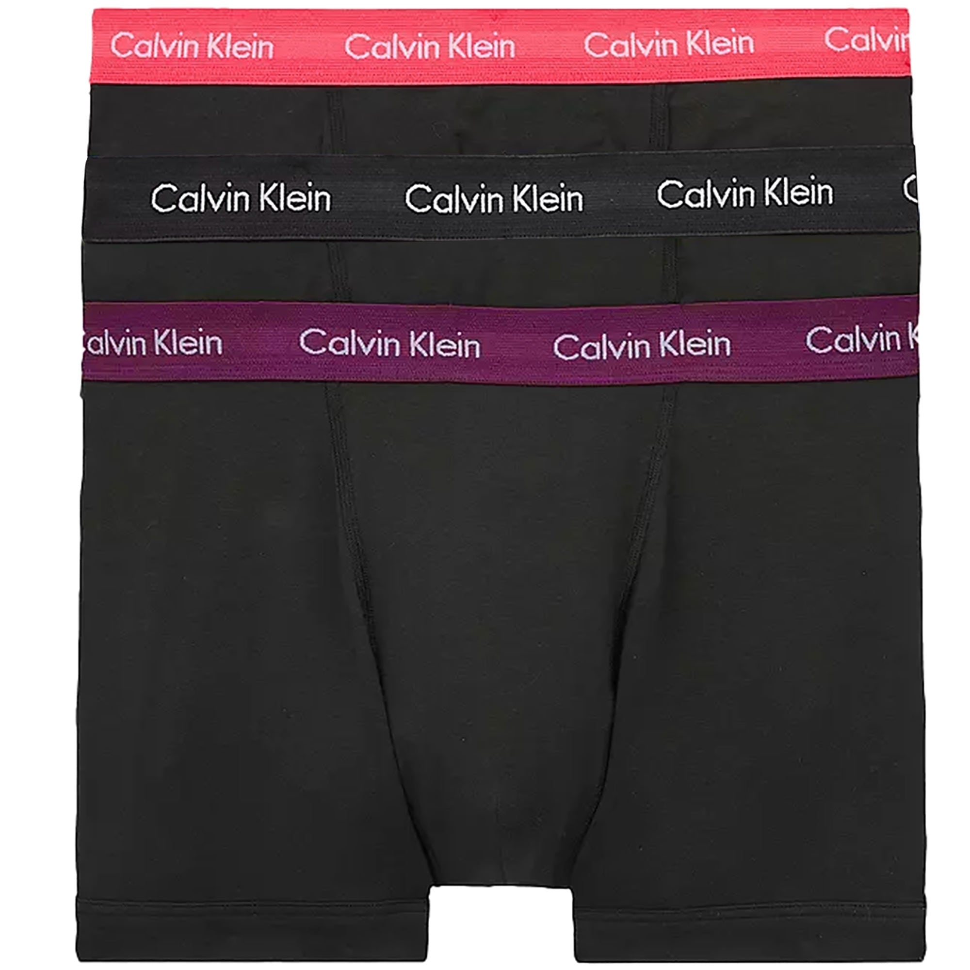 Calvin Klein 3 Pack Trunks - B-Rhone/Charcoal Heather/Orange Odsy