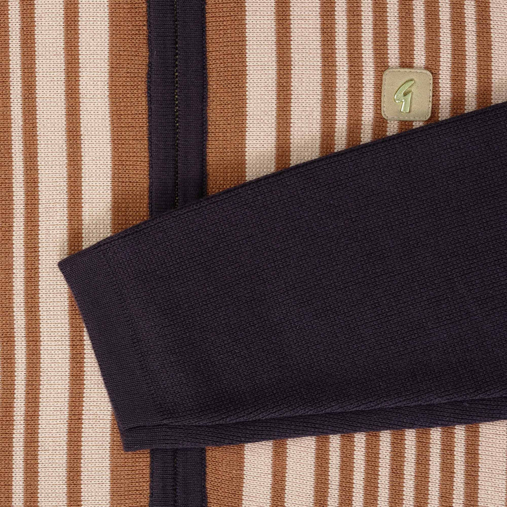 Gabicci Vintage Finney Zip Polo Shirt - Navy