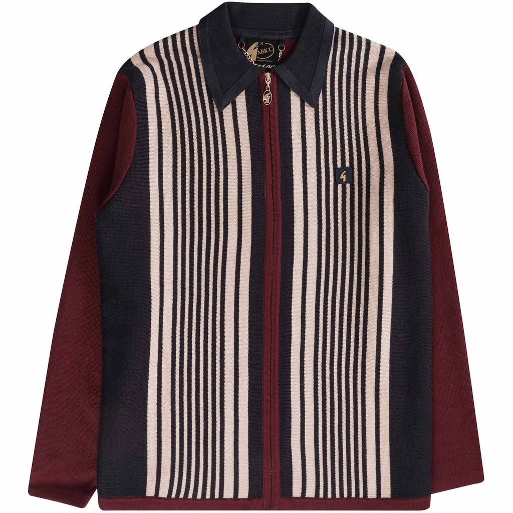 Gabicci Vintage Finney Zip Polo Shirt - Cabernet
