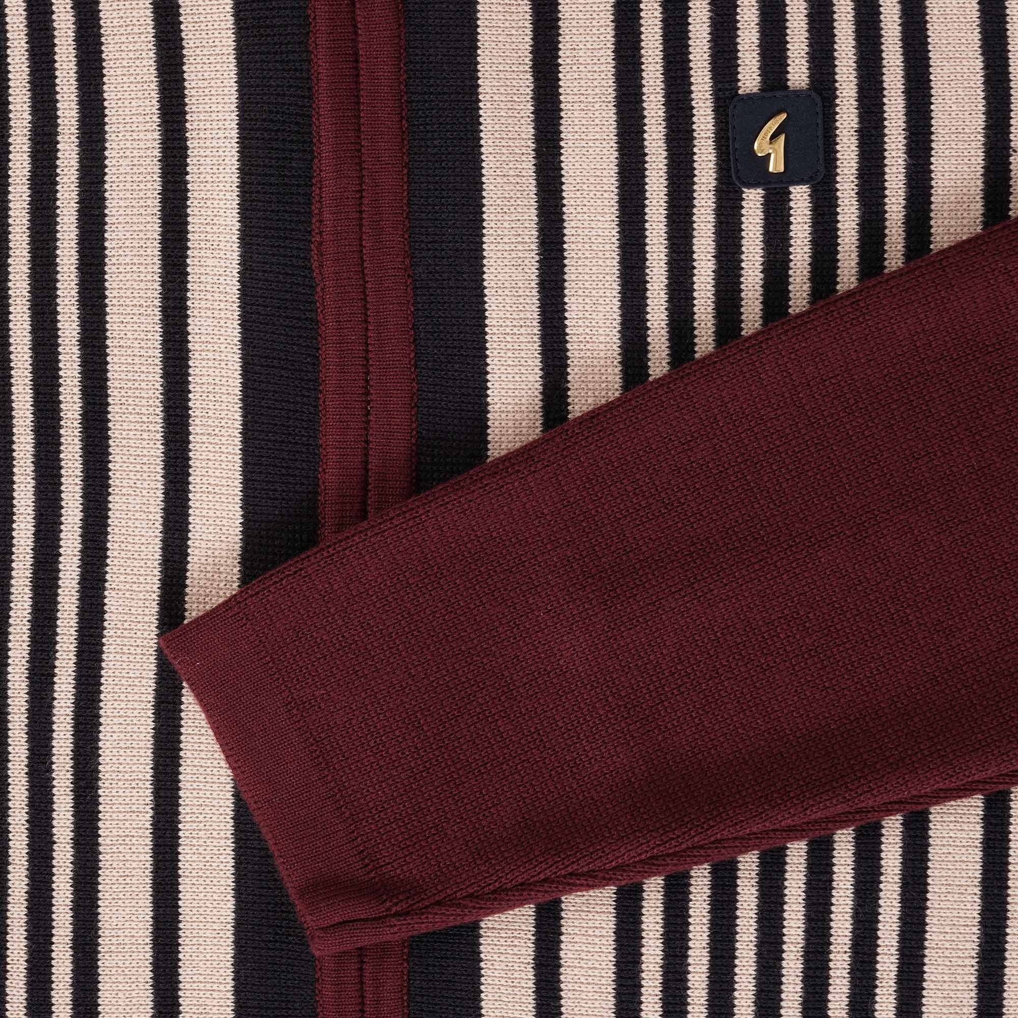 Gabicci Vintage Finney Zip Polo Shirt - Cabernet