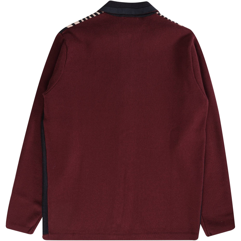 Gabicci Vintage Finney Zip Polo Shirt - Cabernet