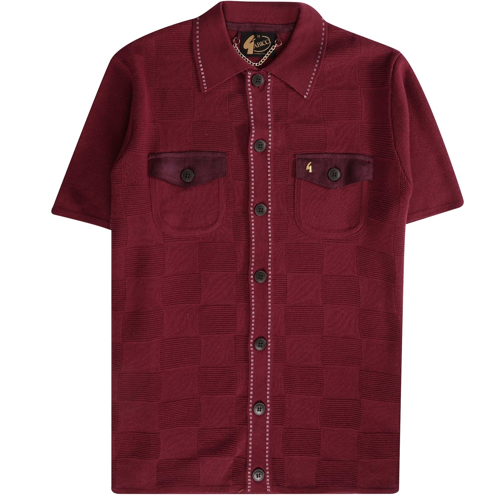 Gabicci Vintage Buckler Polo Shirt - Cabernet