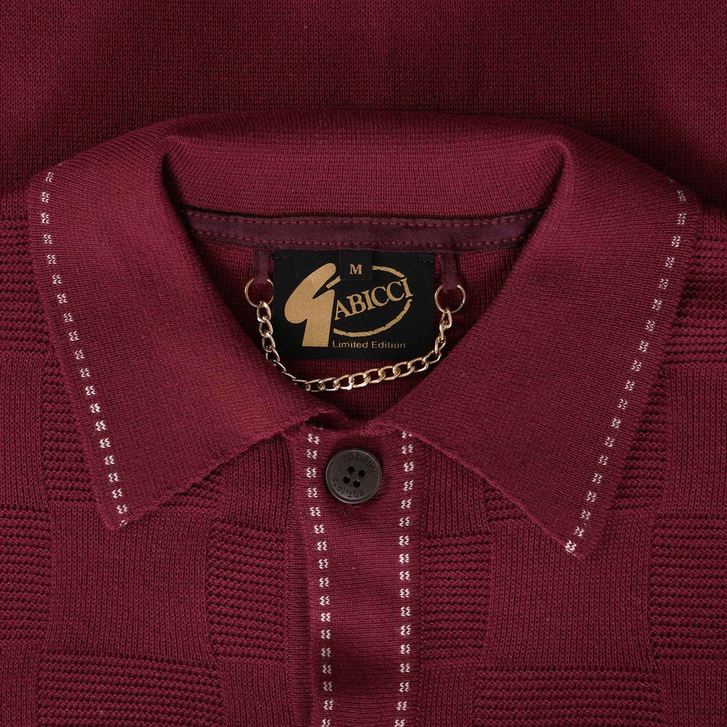 Gabicci Vintage Buckler Polo Shirt - Cabernet