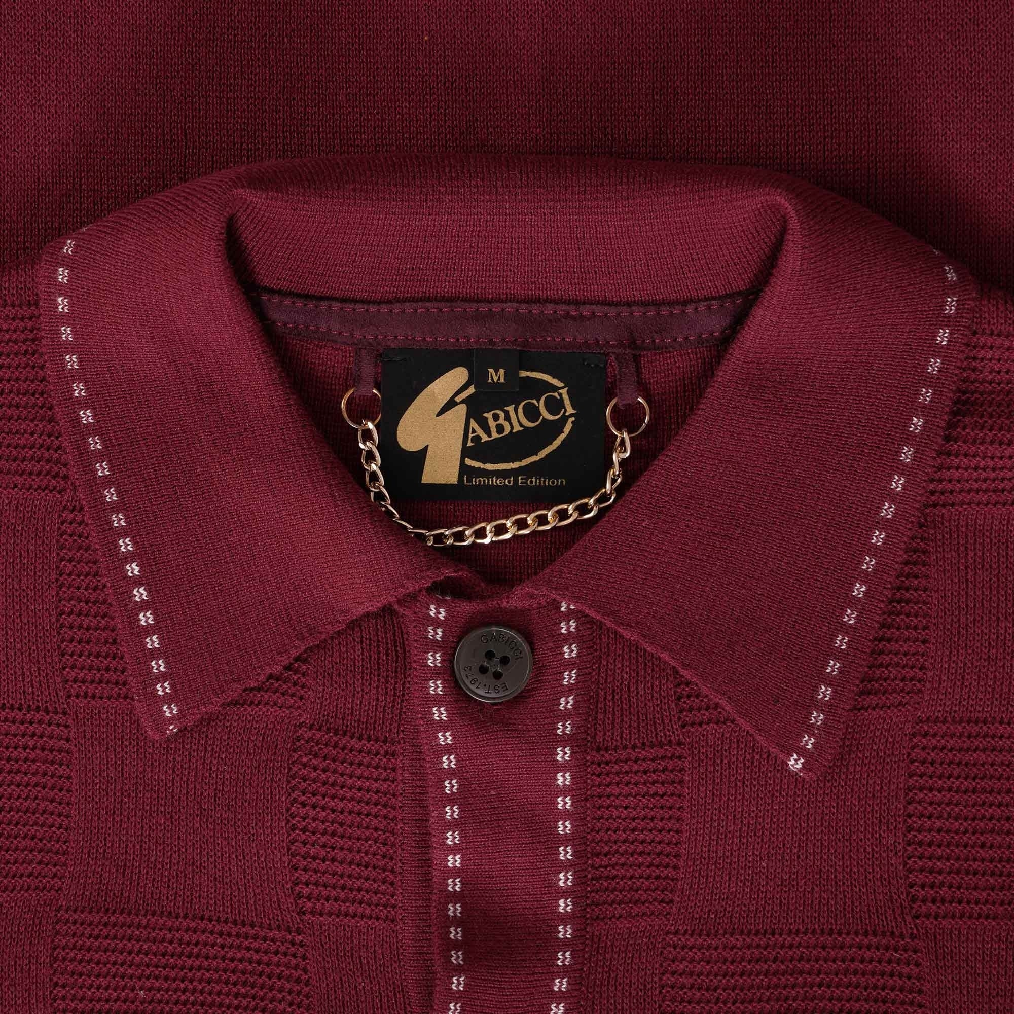 Gabicci Vintage Buckler Polo Shirt - Cabernet