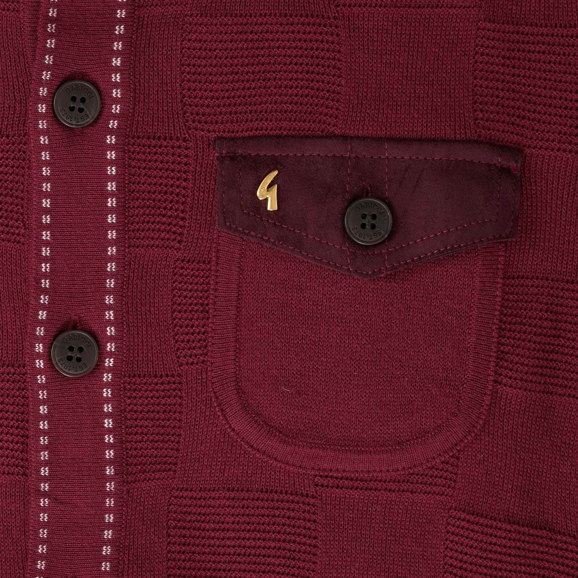 Gabicci Vintage Buckler Polo Shirt - Cabernet
