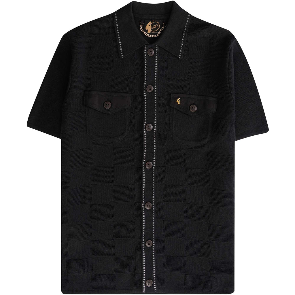 Gabicci Vintage Buckler Polo Shirt - Black