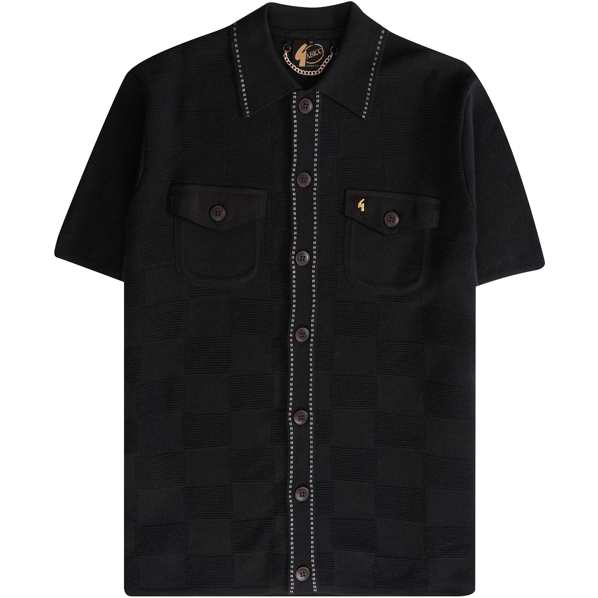 Gabicci Vintage Buckler Polo Shirt - Black