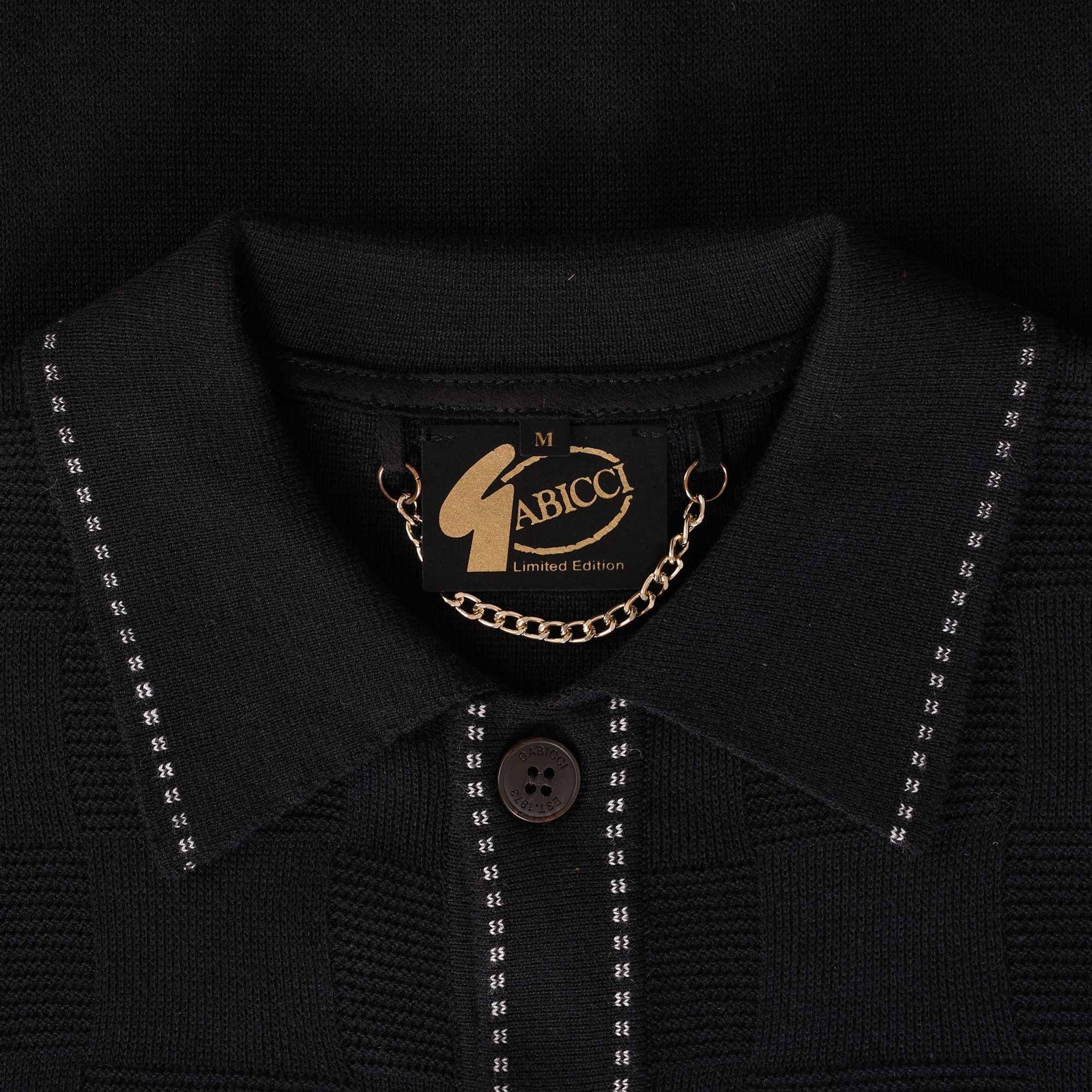 Gabicci Vintage Buckler Polo Shirt - Black