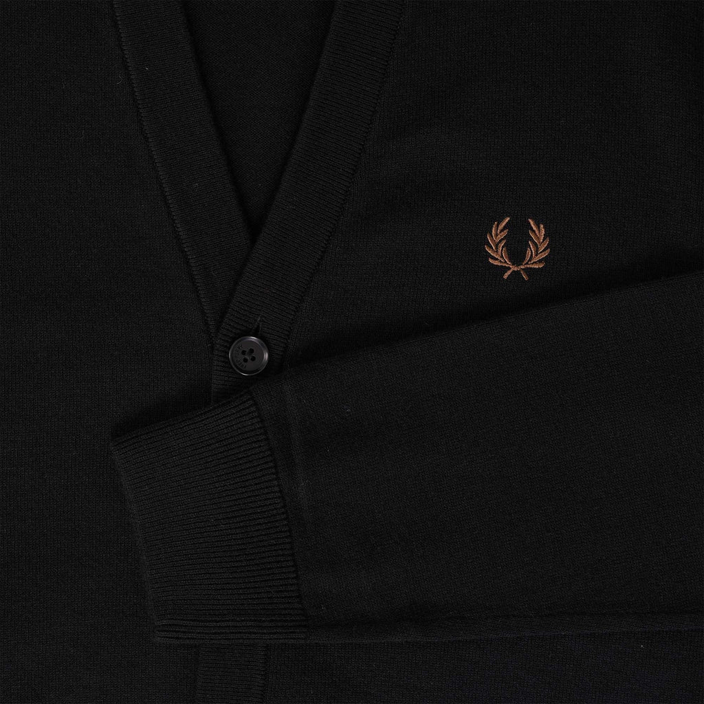 Fred Perry Tipped Sleeve Cardigan - Black