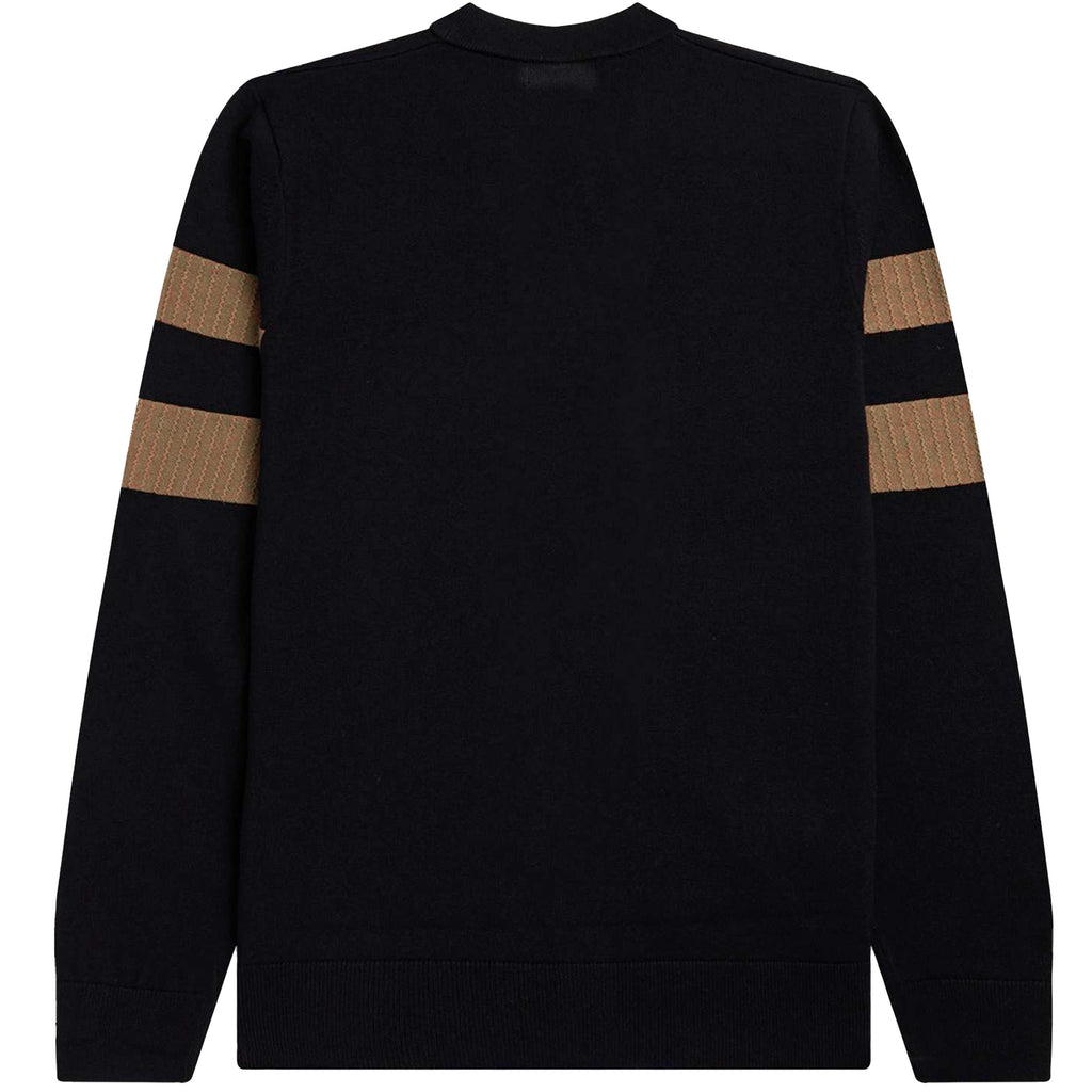 Fred Perry Tipped Sleeve Cardigan - Black