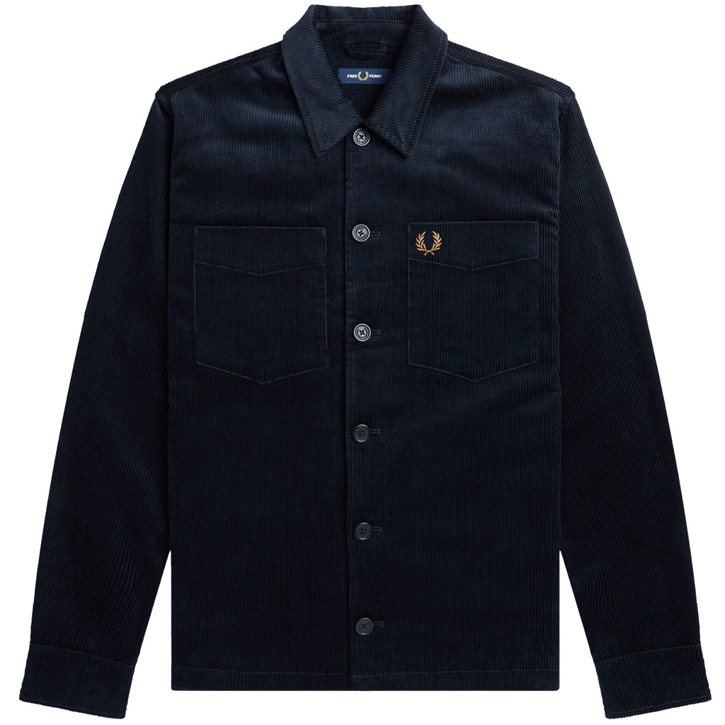 Fred Perry Corduroy Overshirt - Navy