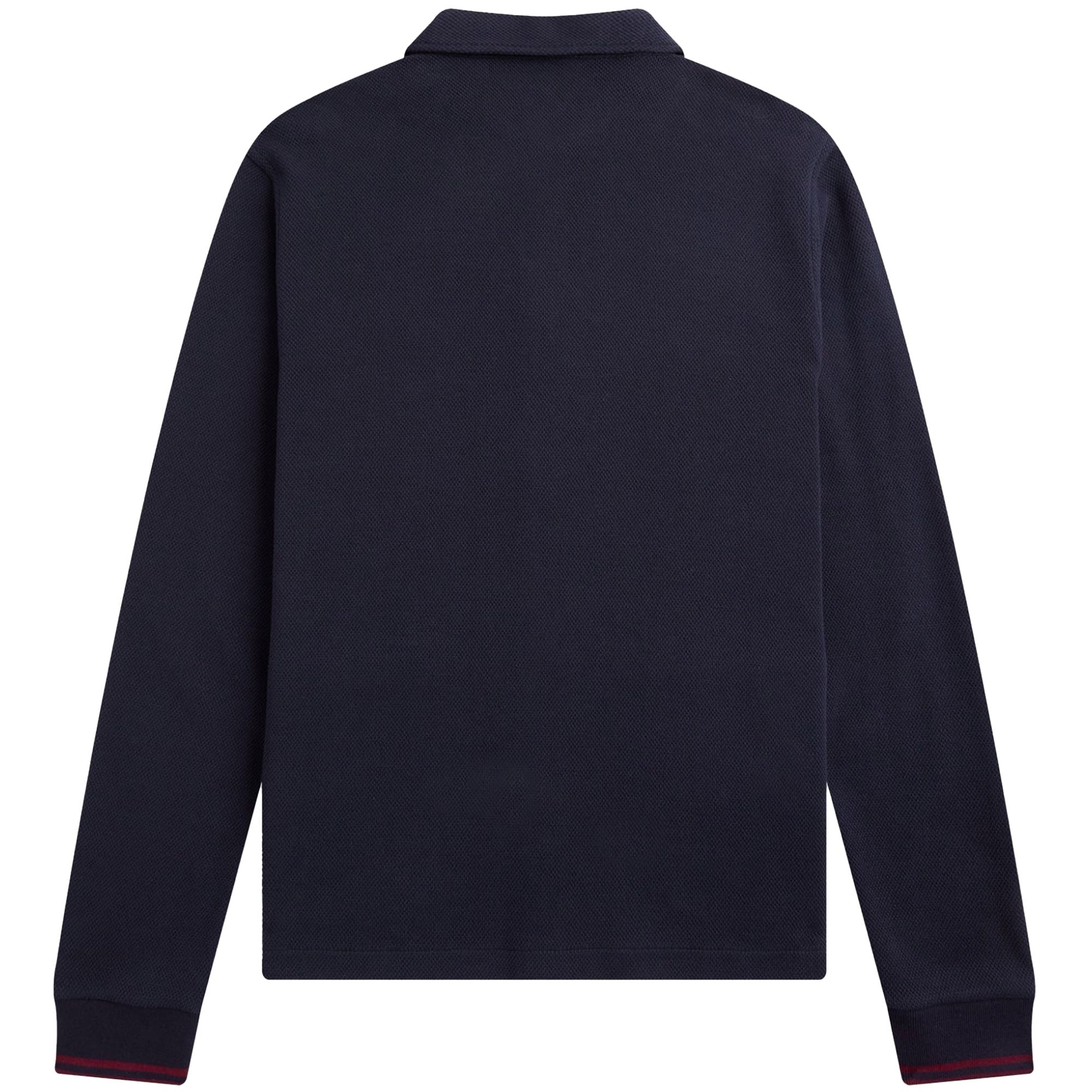 Fred Perry Button Through Piqu Overshirt - Navy