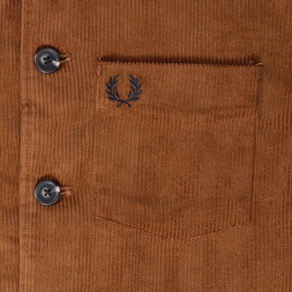 Fred Perry Corduroy Overshirt - Nut Flake