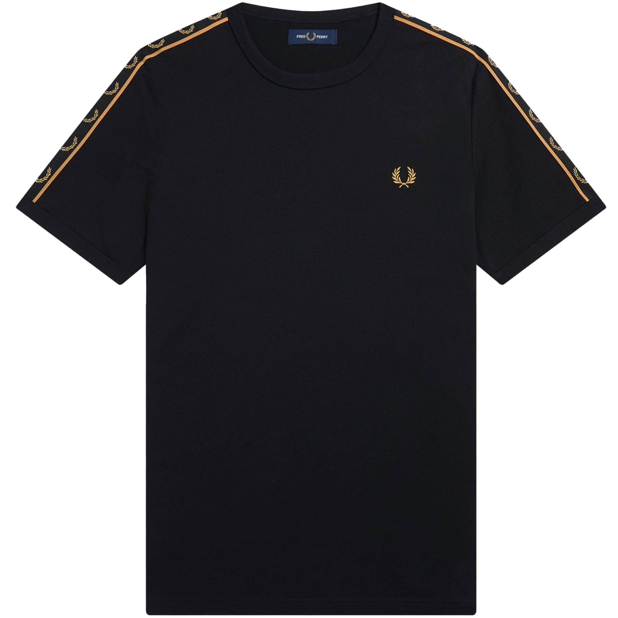 Fred Perry Contrast Tape Ringer T-Shirt - Black