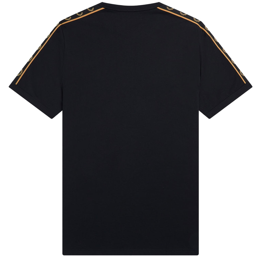 Fred Perry Contrast Tape Ringer T-Shirt - Black