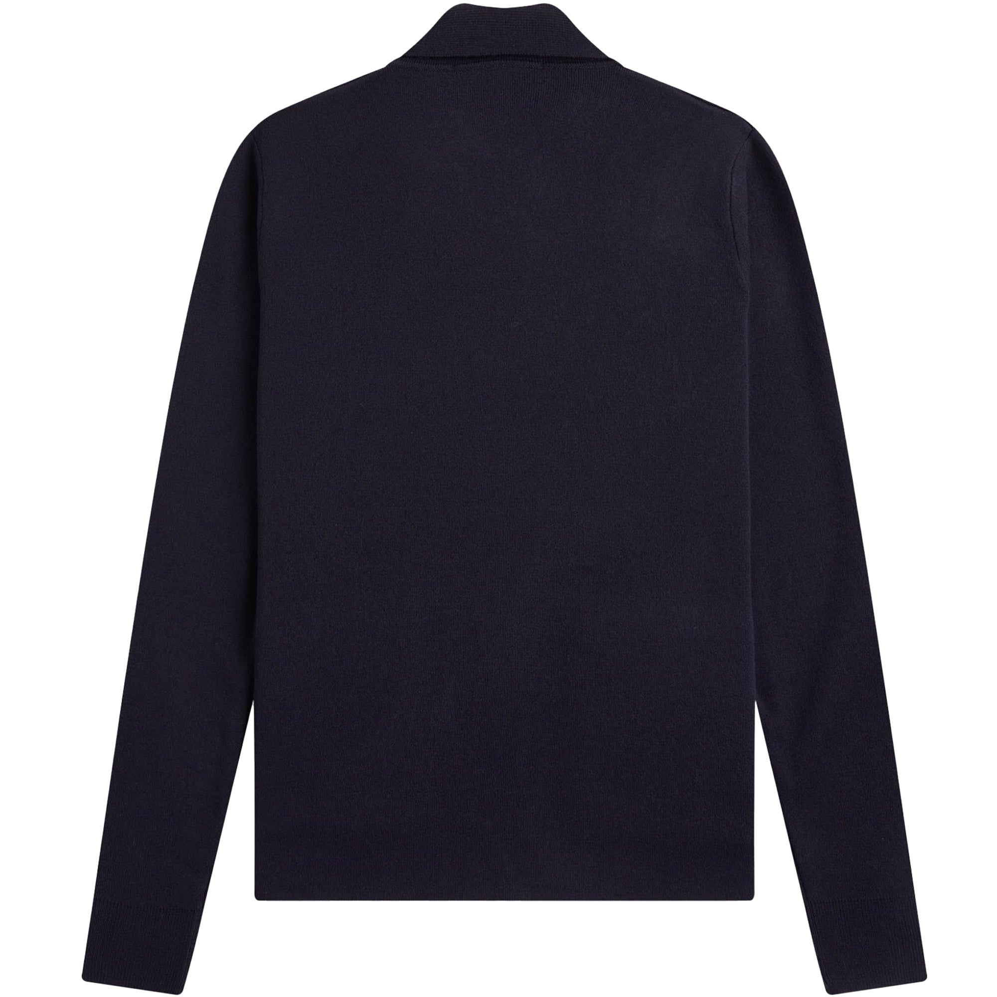 Fred Perry Striped Trim Zip-Through Cardigan - Navy