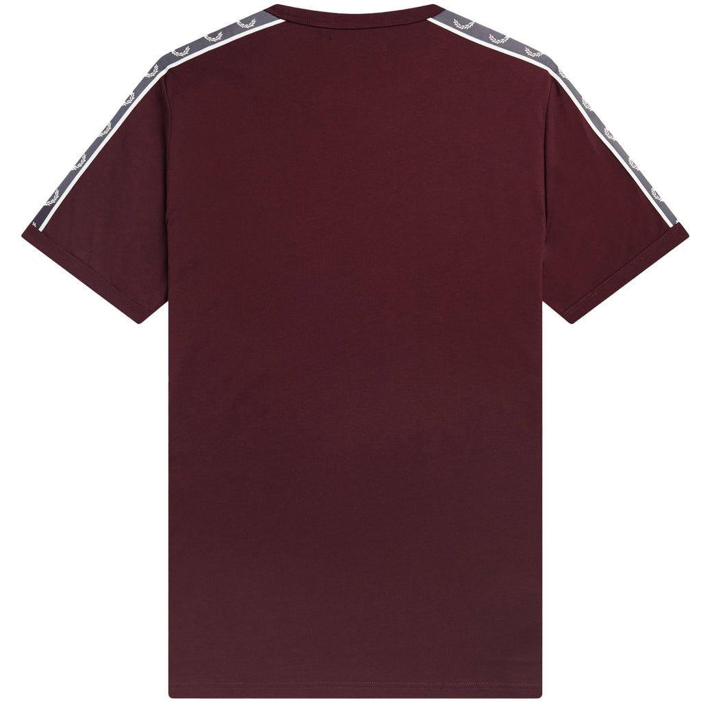 Fred Perry Contrast Tape Ringer T-Shirt - Oxblood