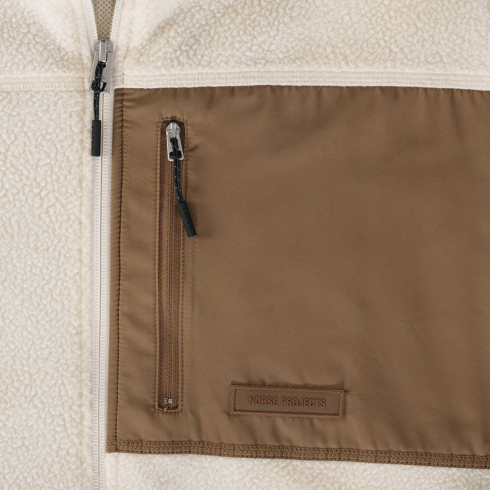 Norse Projects Frederik Fleece Full Zip Jacket - Ecru