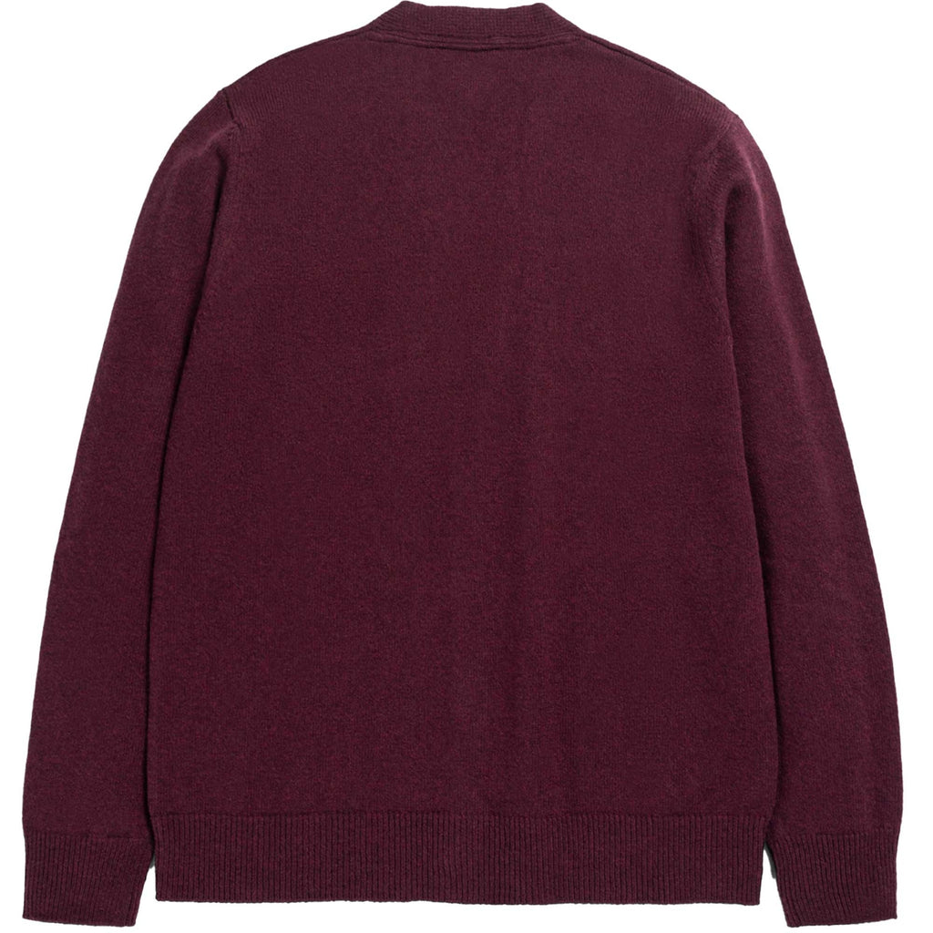Norse Projects Adam Lambswool Cardigan - Burgundy