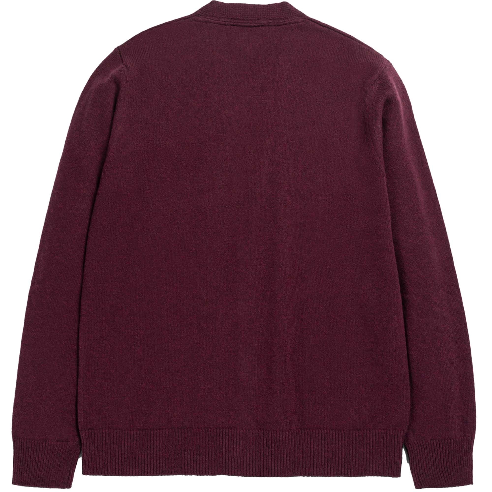 Norse Projects Adam Lambswool Cardigan - Burgundy