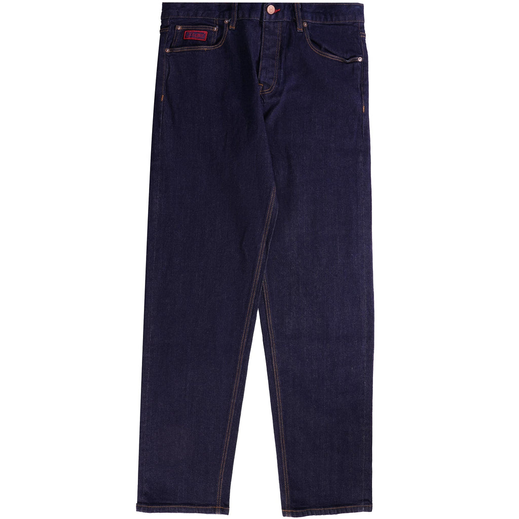 C17 Jeans Preshrunk Slim Straight Red Selvedge Jeans - Denim Blue