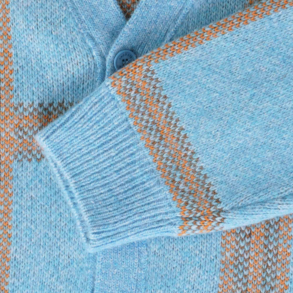 Lacoste Checked Blend Wool Jacquard Cardigan - Multi