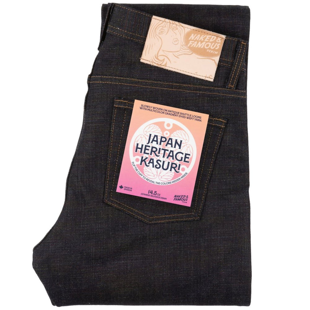 Naked and Famous Denim Weird Guy Japan Heritage Kasuri - Indigo