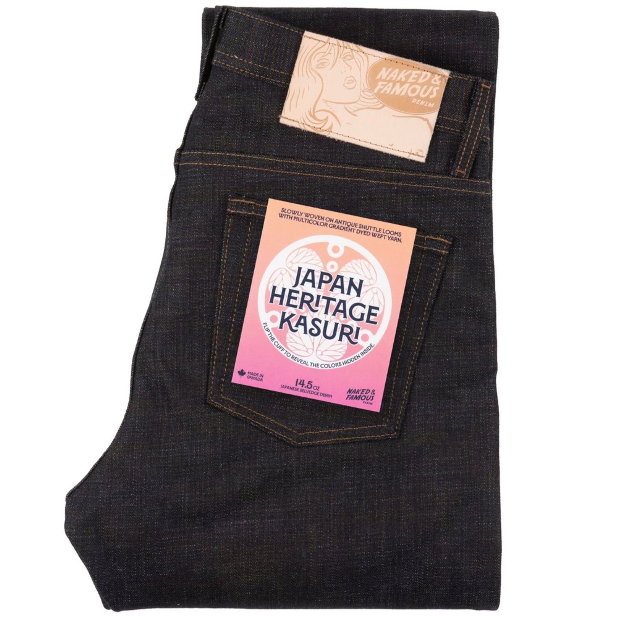 Naked and Famous Denim Weird Guy Japan Heritage Kasuri - Indigo