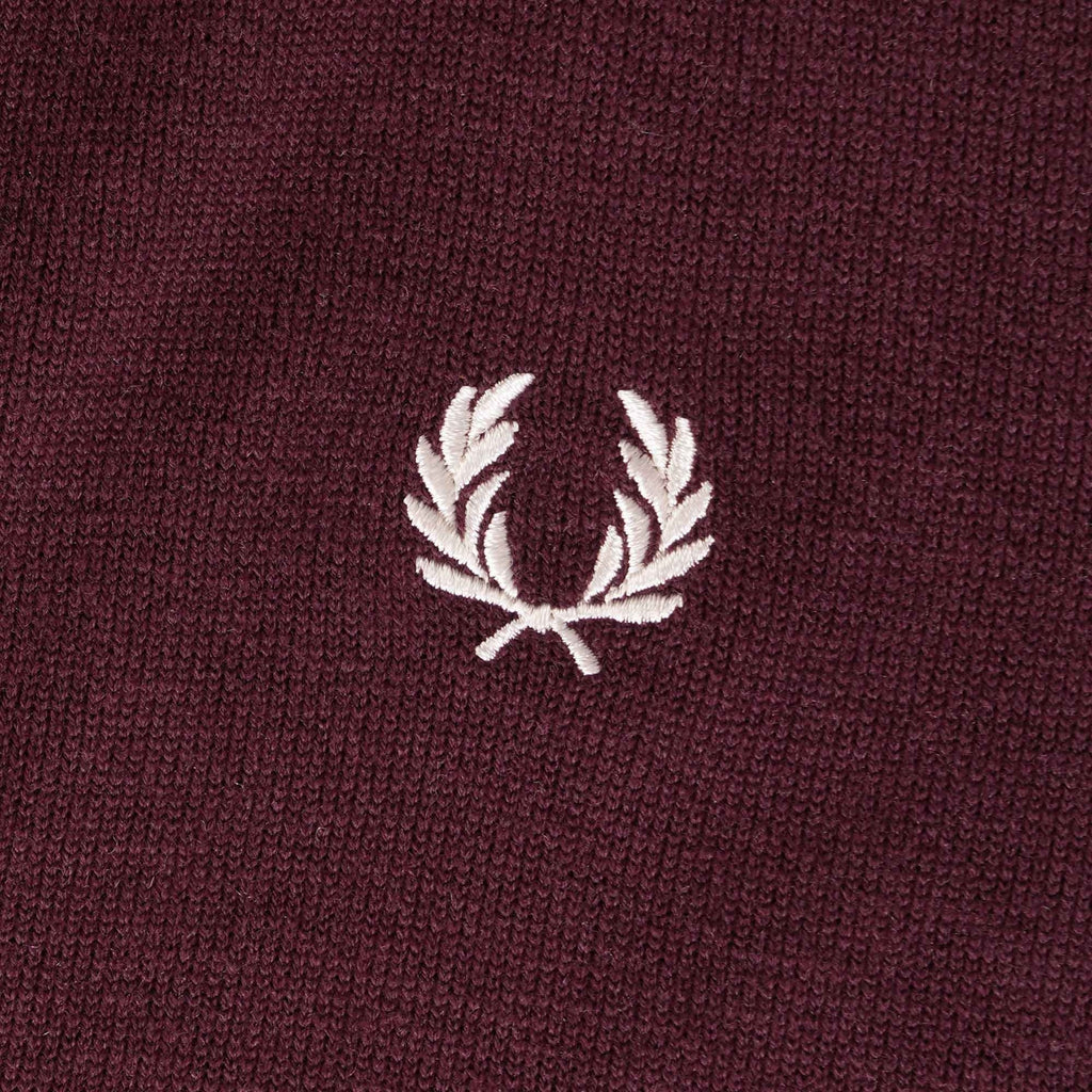 Tipped Sleeve Cardigan - Oxblood