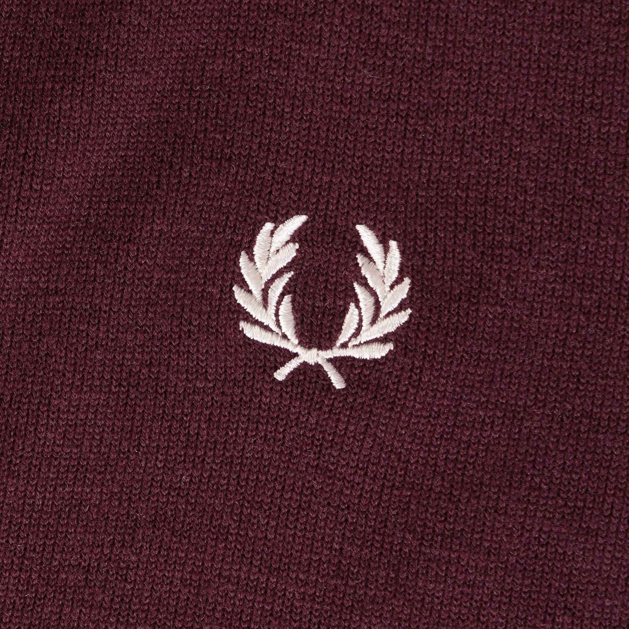 Tipped Sleeve Cardigan - Oxblood