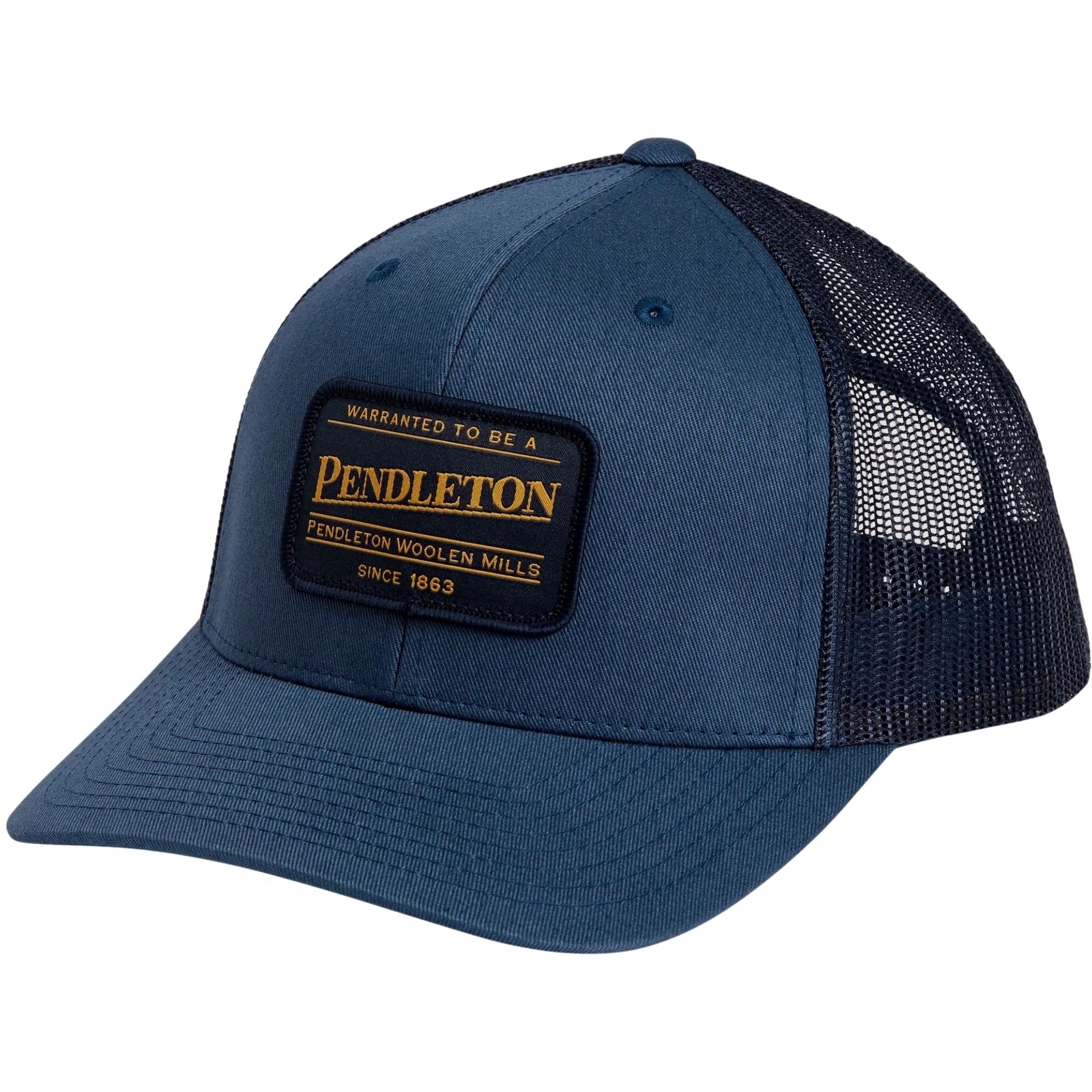 Pendleton Woolen Mills Large Patch Trucker Hat - Blue