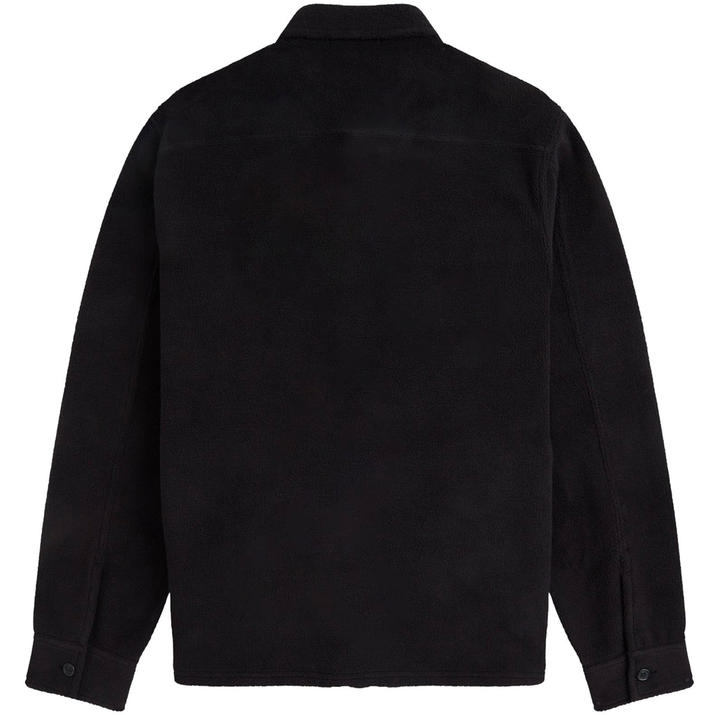 Fred Perry Reverse Fleeceback Overshirt - Black