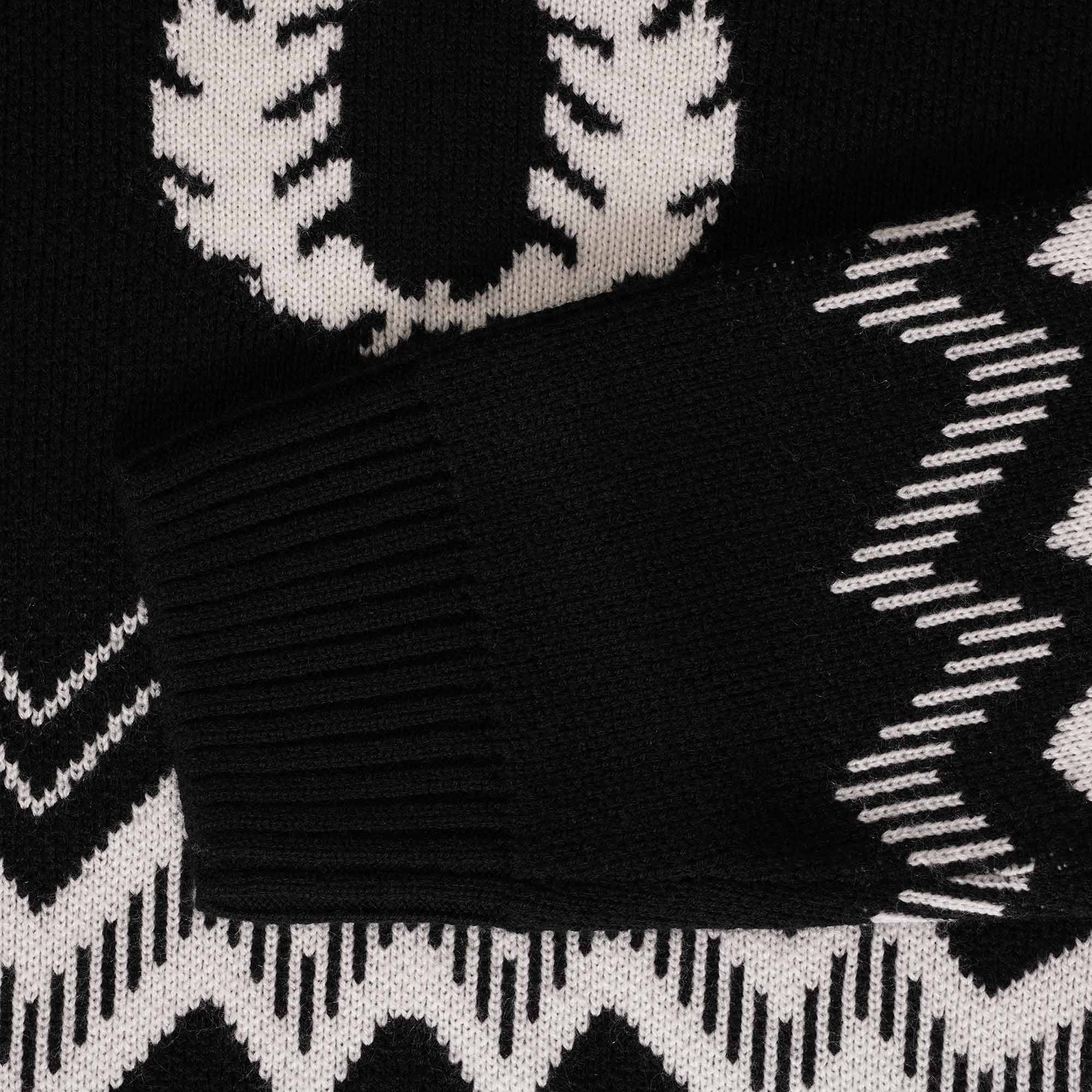 Fred Perry Jacquard Crew Neck Jumper - Black
