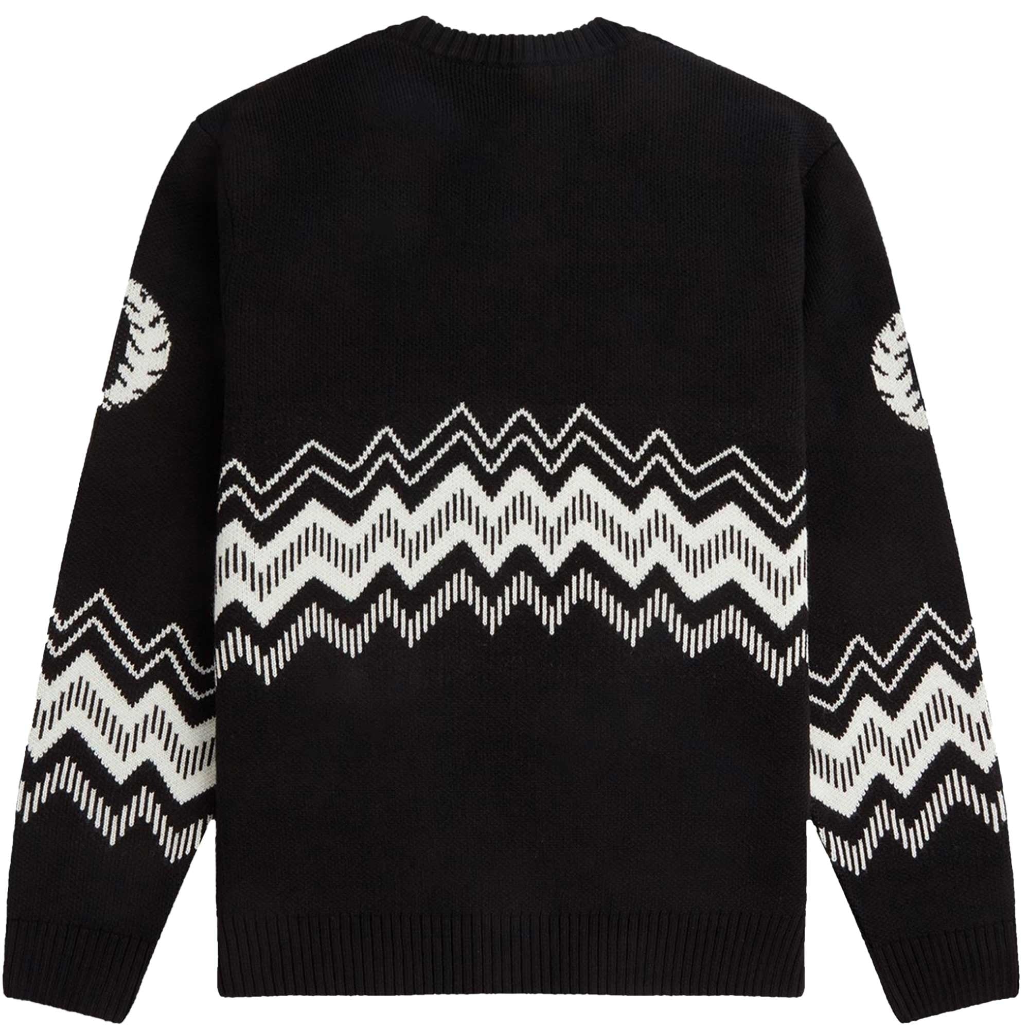 Fred Perry Jacquard Crew Neck Jumper - Black