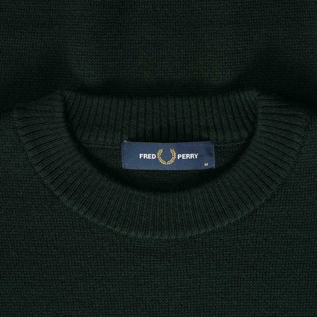 Fred Perry Laurel Wreath Crew Neck Jumper - Night Green