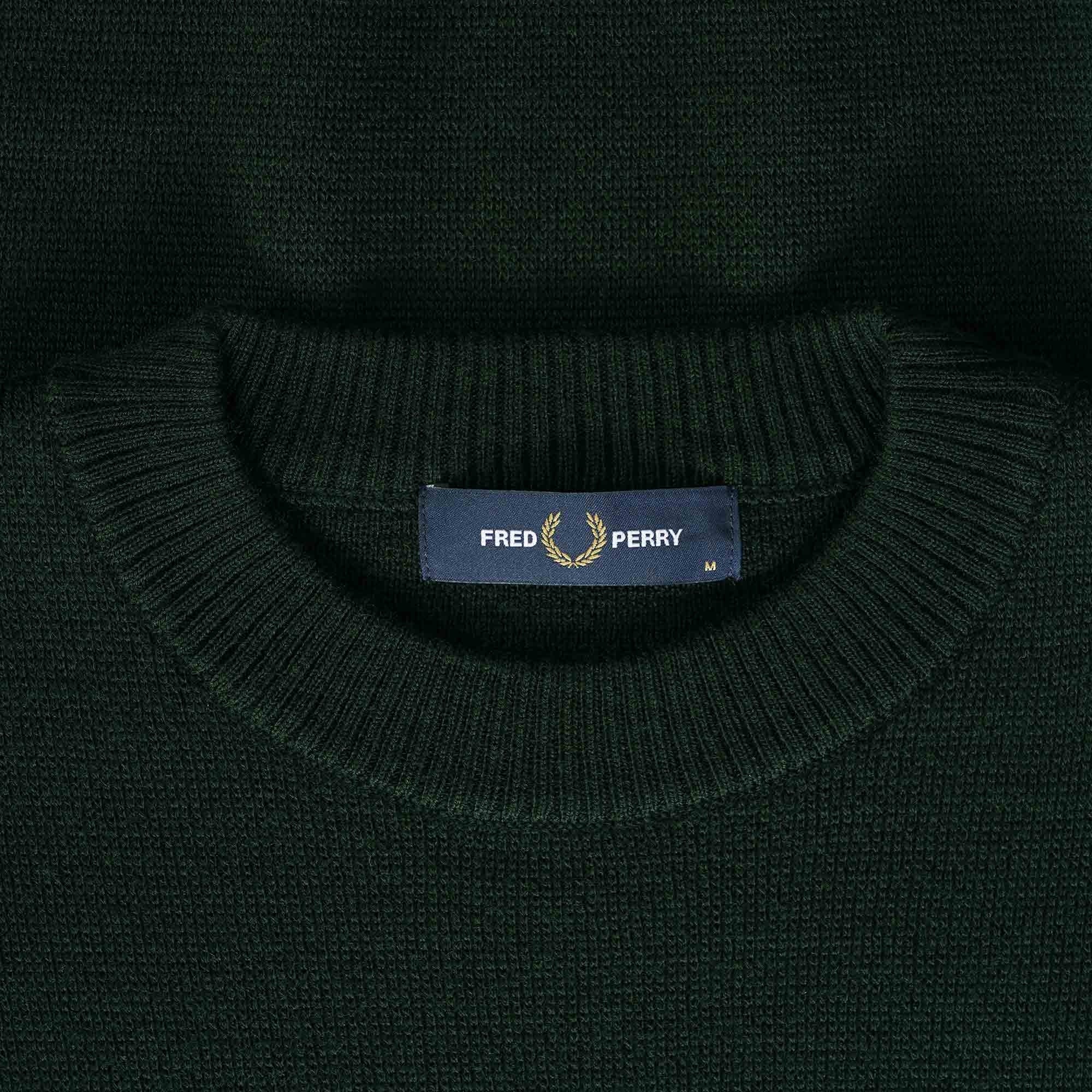 Fred Perry Laurel Wreath Crew Neck Jumper - Night Green