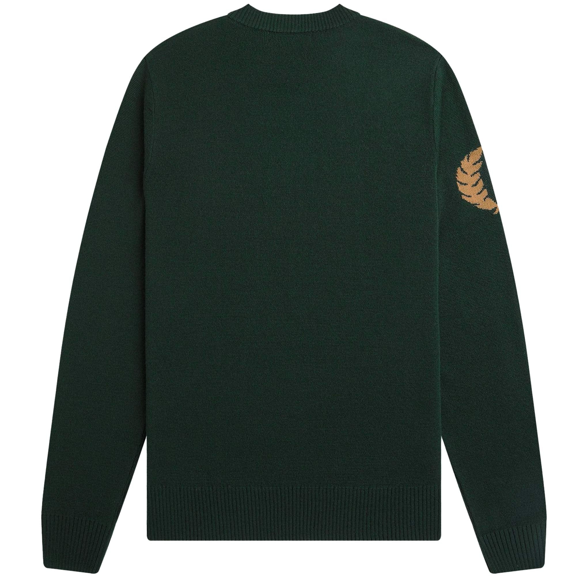 Fred Perry Laurel Wreath Crew Neck Jumper - Night Green