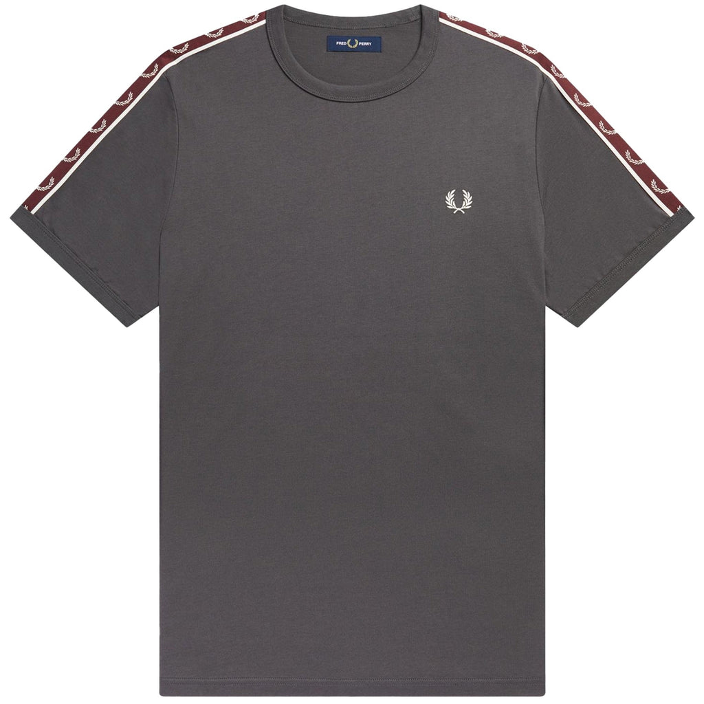 Fred Perry Contrast Tape Ringer T-Shirt - Gunmetal