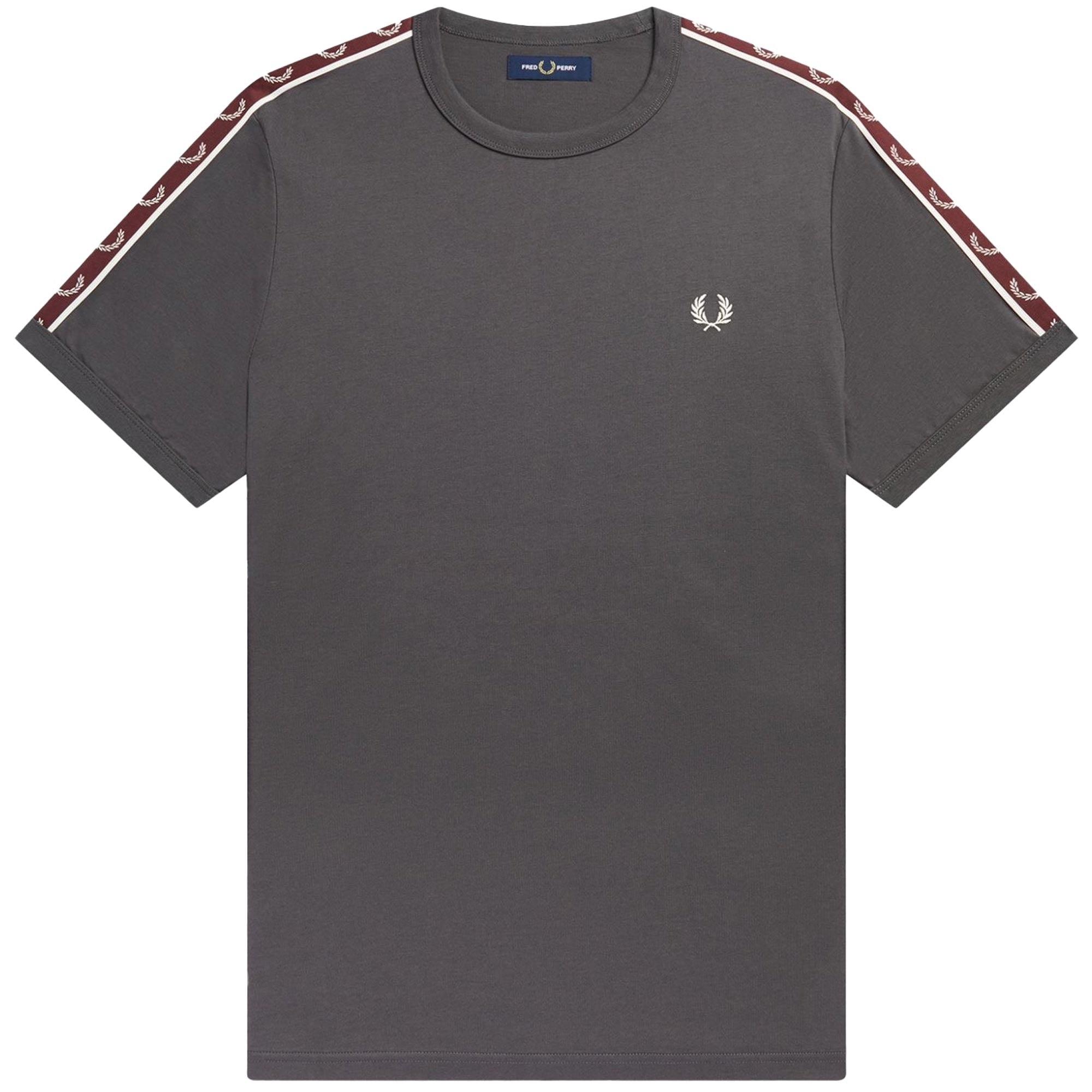 Fred Perry Contrast Tape Ringer T-Shirt - Gunmetal
