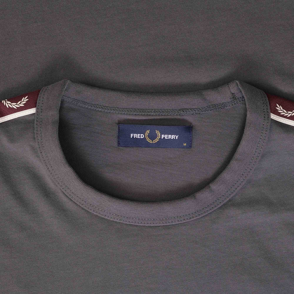 Fred Perry Contrast Tape Ringer T-Shirt - Gunmetal