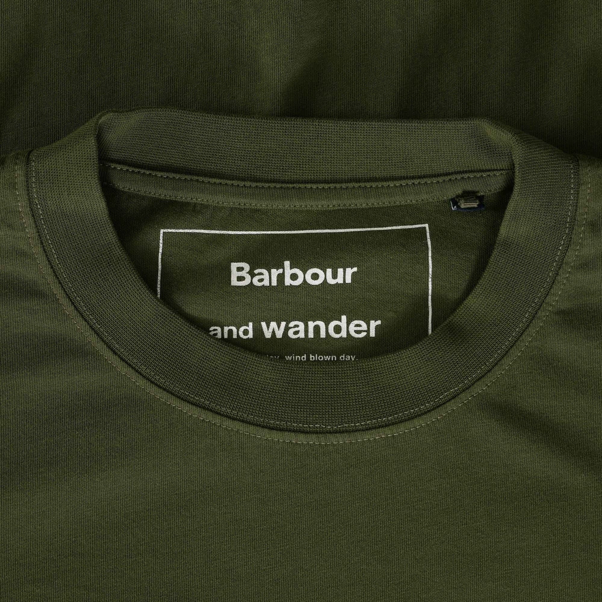 Barbour x And Wander T-Shirt - Khaki